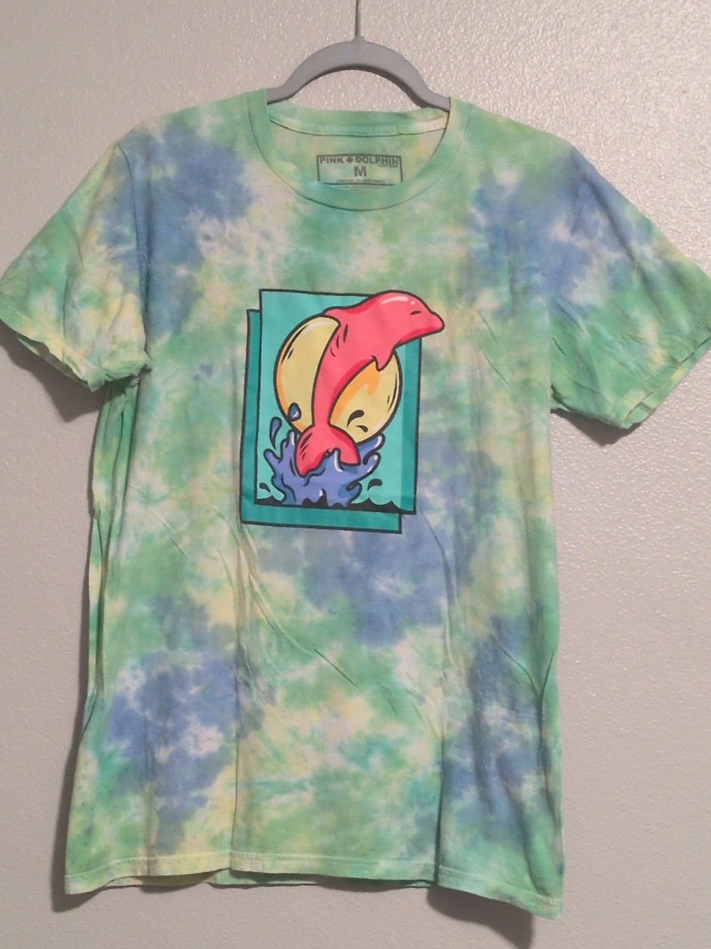 Pink Dolphin Clothing Mens Medium Tie Dye Graphic T-Shirt NWOT Brand New M